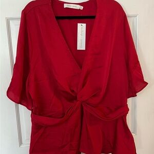 bishop + young Vivid Red Blouse